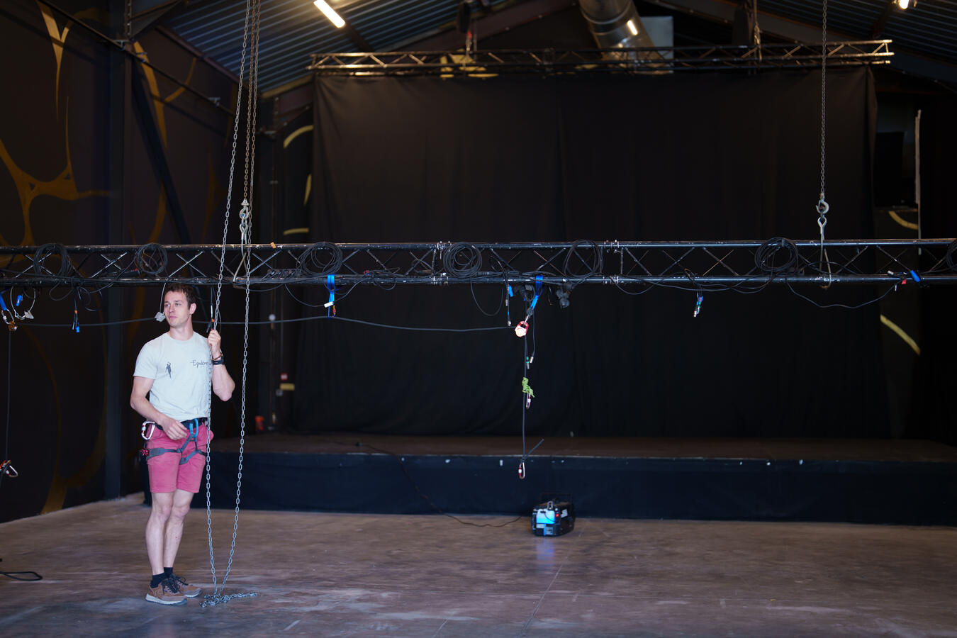 Réglages caméra dans le hangar