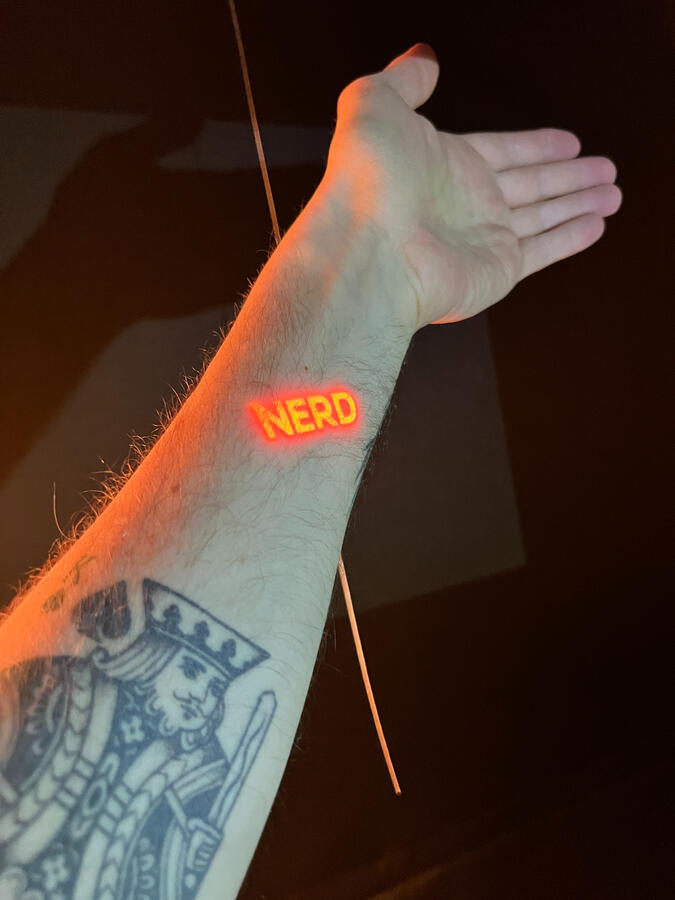 Test de vidéoprojection sur Joceline pour Interlude